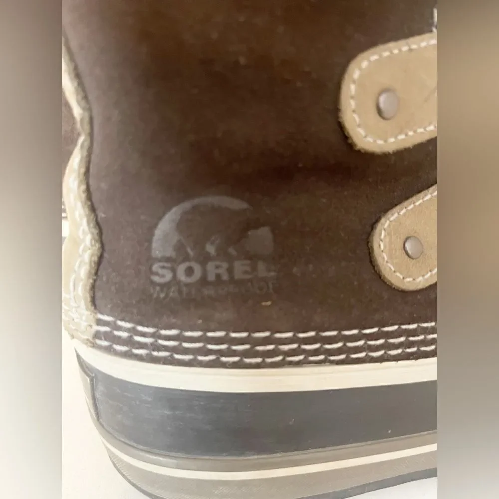 SOREL Joan Of Artic Snow Boots Women's 6 Brown Faux Fur Waterproof Insulated